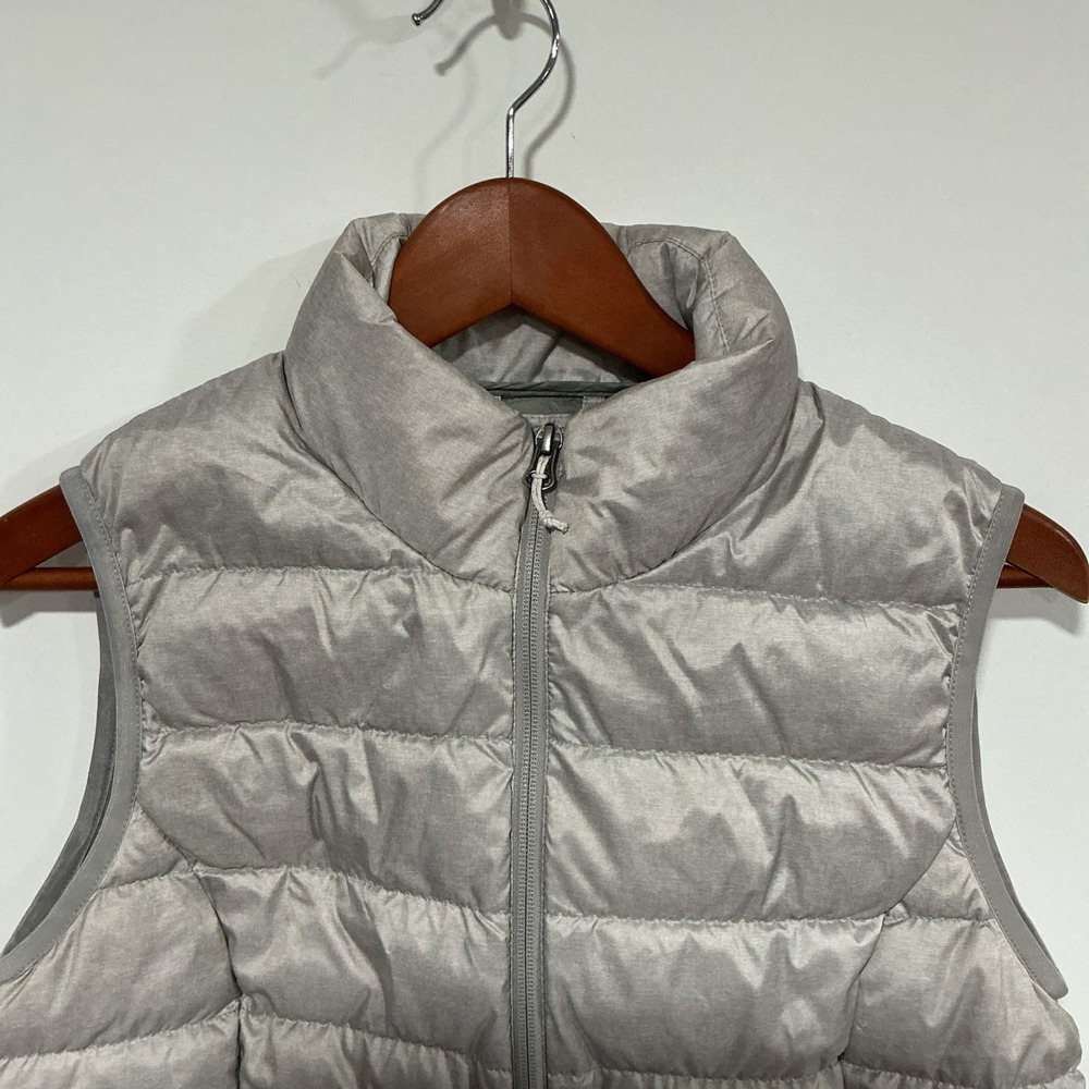 Eddie Bauer 650 Down Puffer Vest Womens Medium Gray Comfort Classic Logo Outdoor - Picture 5 of 13